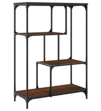Bücherregal Braun Eiche 81x36x115 cm Holzwerkstoff und Stahl