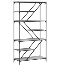 Bücherregal Grau Sonoma 91x36x176 cm Holzwerkstoff und Stahl