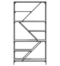 Bücherregal Grau Sonoma 91x36x176 cm Holzwerkstoff und Stahl