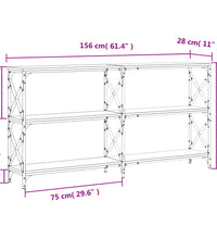 Konsolentisch Grau Sonoma 156x28x80,5 cm Holzwerkstoff