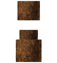 Wandregale mit Stangen 2 Stk. Räuchereiche 60x16x14 cm