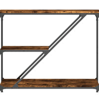 Konsolentisch Räuchereiche 88,5x30x75 cm Holzwerkstoff