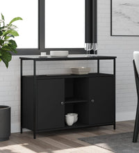 Sideboard Schwarz 100x35x80 cm Holzwerkstoff