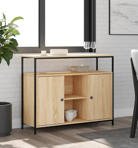 Sideboard Sonoma-Eiche 100x35x80 cm Holzwerkstoff