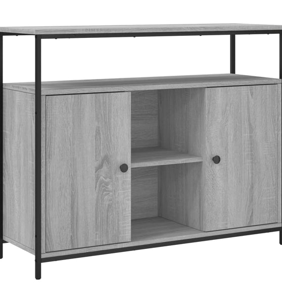 Sideboard Grau Sonoma 100x35x80 cm Holzwerkstoff