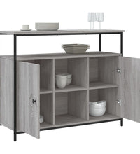 Sideboard Grau Sonoma 100x35x80 cm Holzwerkstoff