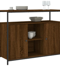 Sideboard Braun Eichen-Optik 100x35x80 cm Holzwerkstoff