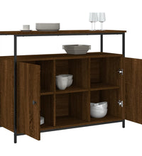 Sideboard Braun Eichen-Optik 100x35x80 cm Holzwerkstoff
