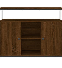 Sideboard Braun Eichen-Optik 100x35x80 cm Holzwerkstoff