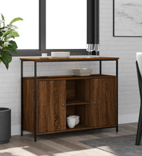 Sideboard Braun Eichen-Optik 100x35x80 cm Holzwerkstoff