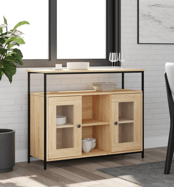 Sideboard Sonoma-Eiche 100x35x80 cm Holzwerkstoff