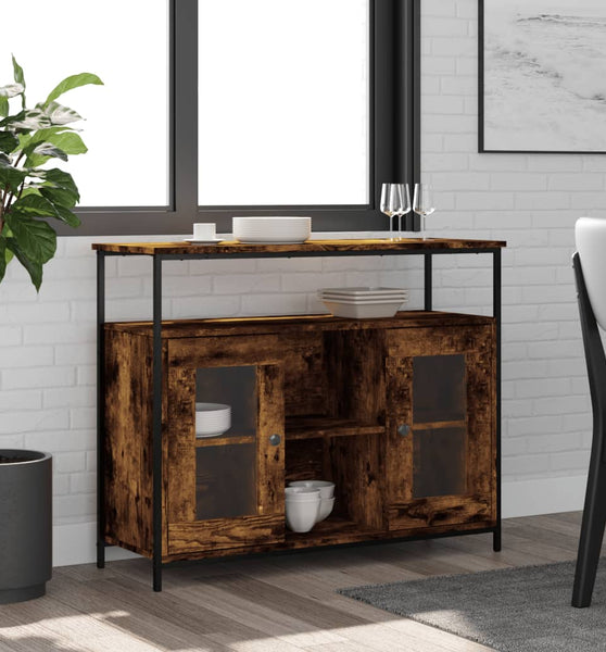 Sideboard Räuchereiche 100x35x80 cm Holzwerkstoff