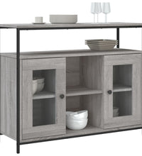 Sideboard Grau Sonoma 100x35x80 cm Holzwerkstoff