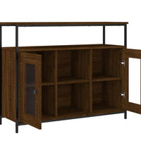Sideboard Braun Eichen-Optik 100x35x80 cm Holzwerkstoff