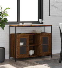Sideboard Braun Eichen-Optik 100x35x80 cm Holzwerkstoff