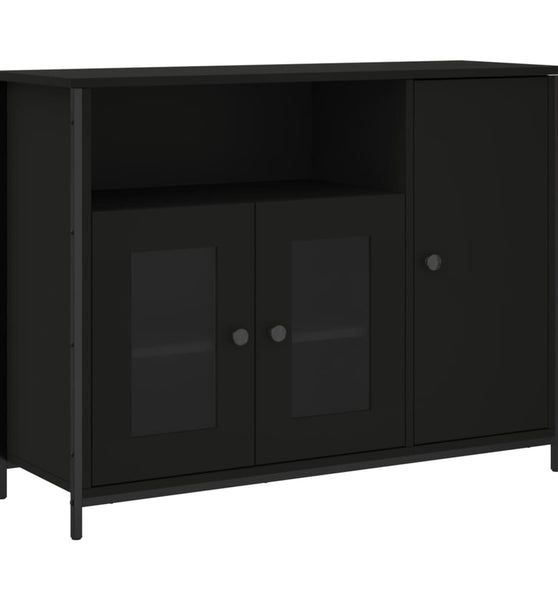Sideboard Schwarz 100x35x75 cm Holzwerkstoff