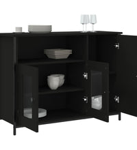 Sideboard Schwarz 100x35x75 cm Holzwerkstoff