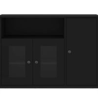 Sideboard Schwarz 100x35x75 cm Holzwerkstoff