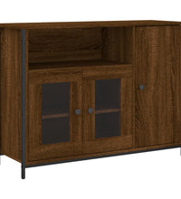 Sideboard Braun Eichen-Optik 100x35x75 cm Holzwerkstoff