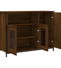 Sideboard Braun Eichen-Optik 100x35x75 cm Holzwerkstoff