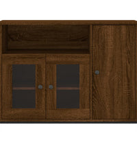 Sideboard Braun Eichen-Optik 100x35x75 cm Holzwerkstoff