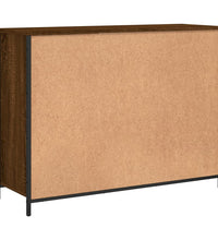 Sideboard Braun Eichen-Optik 100x35x75 cm Holzwerkstoff