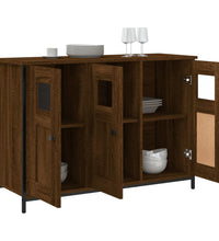 Sideboard Braun Eichen-Optik 100x35x70 cm Holzwerkstoff