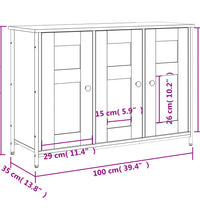 Sideboard Braun Eichen-Optik 100x35x70 cm Holzwerkstoff