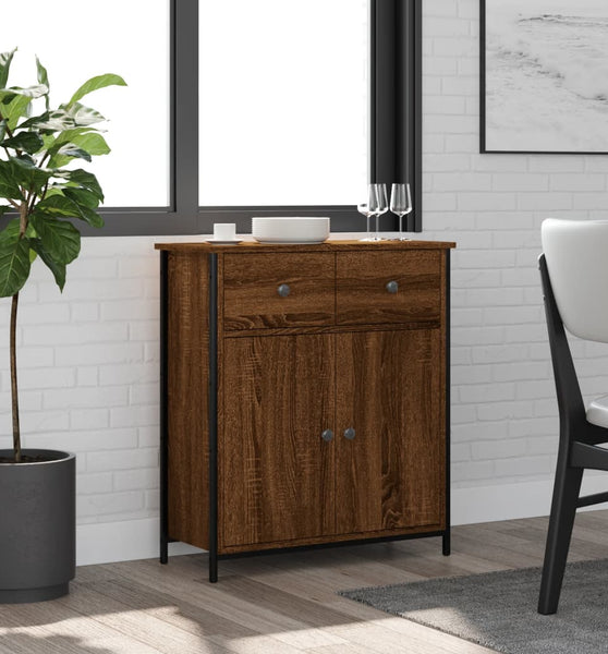 Sideboard Braun Eichen-Optik 70x30x80 cm Holzwerkstoff