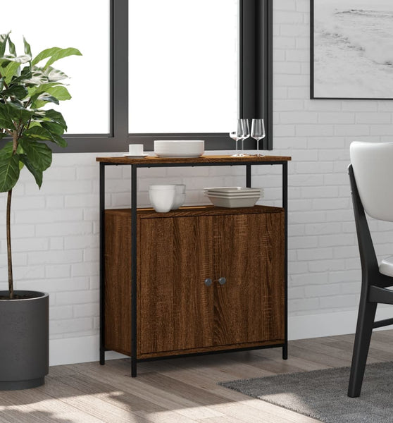 Sideboard Braun Eichen-Optik 70x30x80 cm Holzwerkstoff