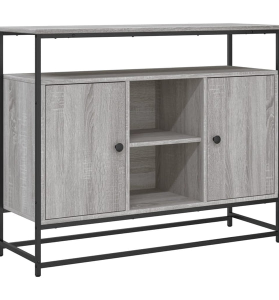 Sideboard Grau Sonoma 100x35x80 cm Holzwerkstoff