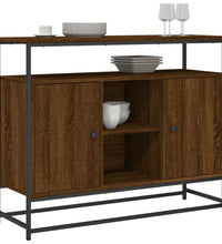 Sideboard Braun Eichen-Optik 100x35x80 cm Holzwerkstoff