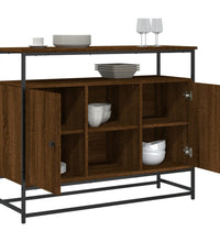 Sideboard Braun Eichen-Optik 100x35x80 cm Holzwerkstoff