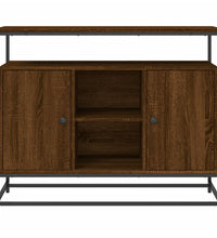 Sideboard Braun Eichen-Optik 100x35x80 cm Holzwerkstoff