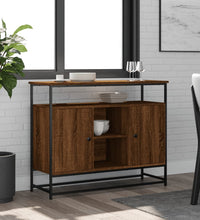 Sideboard Braun Eichen-Optik 100x35x80 cm Holzwerkstoff