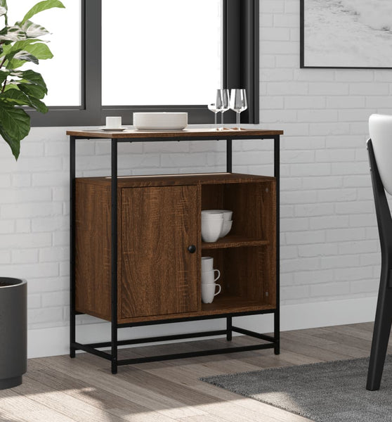 Sideboard Braun Eichen-Optik 69x35x80 cm Holzwerkstoff