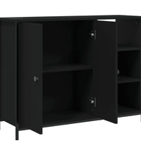 Sideboard Schwarz 100x33x75 cm Holzwerkstoff
