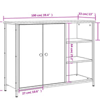 Sideboard Räuchereiche 100x33x75 cm Holzwerkstoff