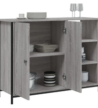 Sideboard Grau Sonoma 100x33x75 cm Holzwerkstoff