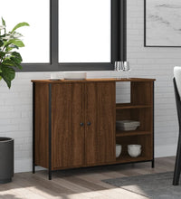 Sideboard Braun Eichen-Optik 100x33x75 cm Holzwerkstoff