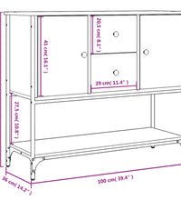 Sideboard Schwarz 100x36x85 cm Holzwerkstoff