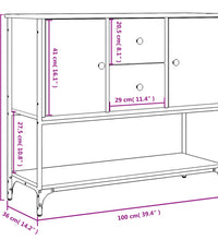 Sideboard Grau Sonoma 100x36x85 cm Holzwerkstoff