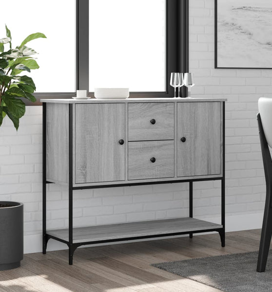 Sideboard Grau Sonoma 100x36x85 cm Holzwerkstoff