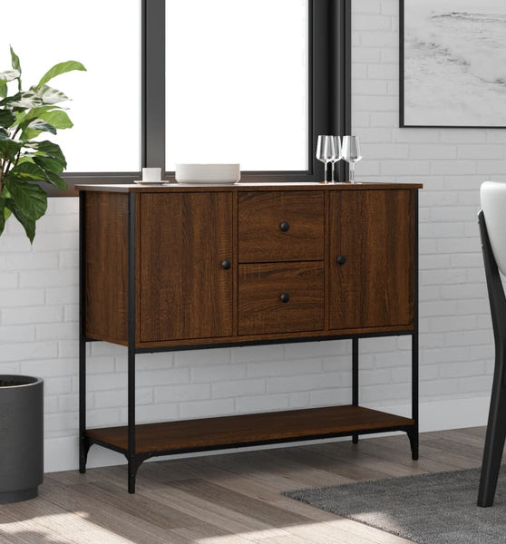 Sideboard Braun Eichen-Optik 100x36x85 cm Holzwerkstoff