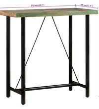 Bartisch 110x55x107 cm Altholz Massiv und Eisen
