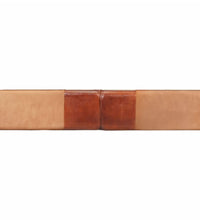 Bank Turnbock-Design Braun 160 cm Echtleder und Canvas