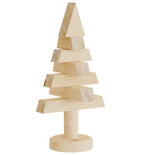 Deko-Weihnachtsbäume 2 Stk. Holz 30 cm Massivholz Kiefer
