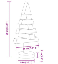 Deko-Weihnachtsbäume 2 Stk. Holz 30 cm Massivholz Kiefer