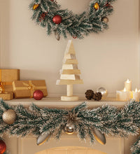 Deko-Weihnachtsbäume 2 Stk. Holz 30 cm Massivholz Kiefer