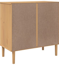 Sideboard SENJA Rattan-Optik Braun 80x40x80 cm Kiefernholz